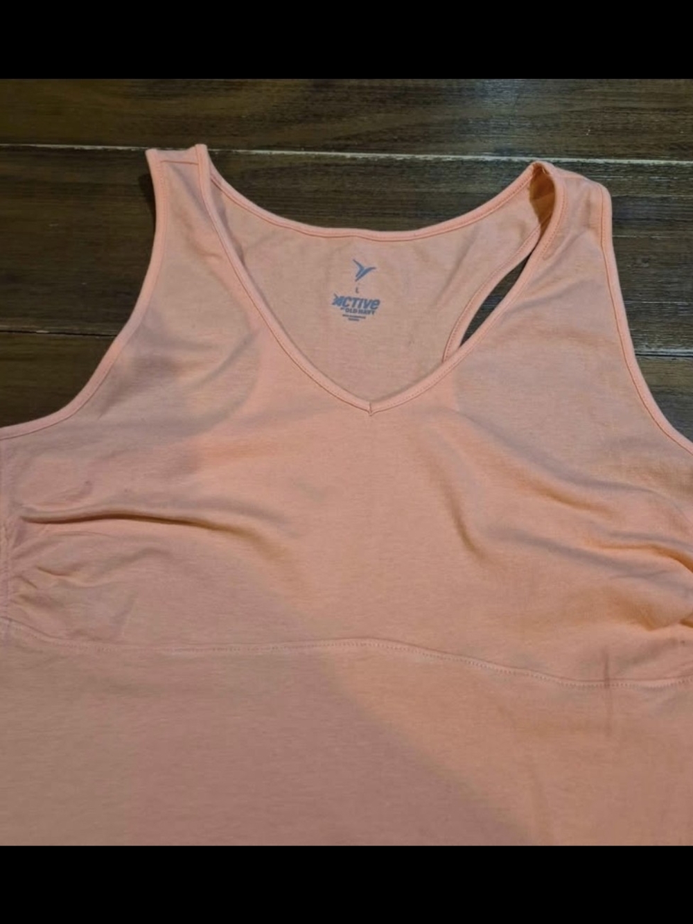 Old Navy Active Coral Peach Built-In Bra Tank Top